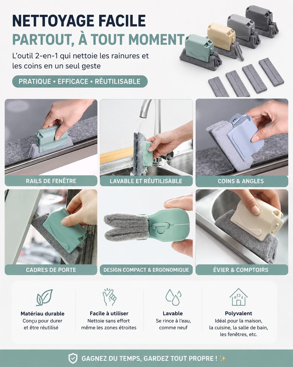 PropreRail™ – Brosse à Rainures