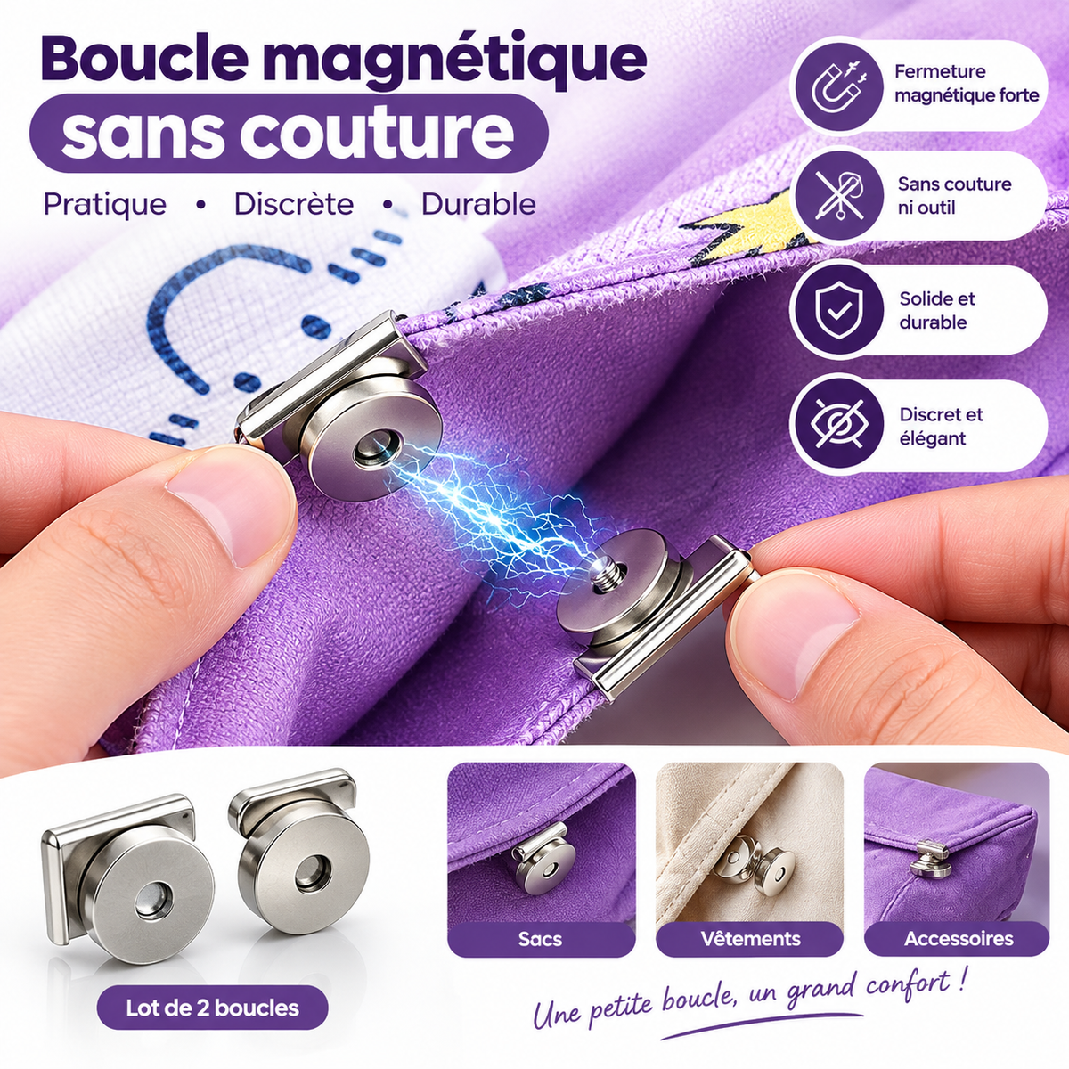Bouton Magnétique Textile™